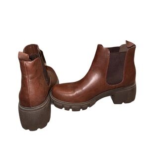 Soda Chestnut Ankle Booties